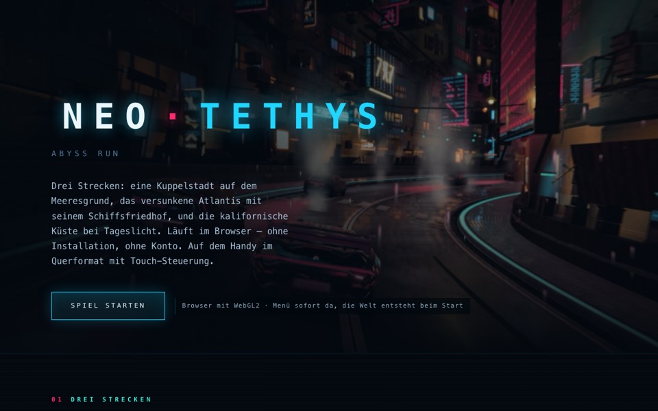 NEO-TETHYS — Rennspiel im Browser