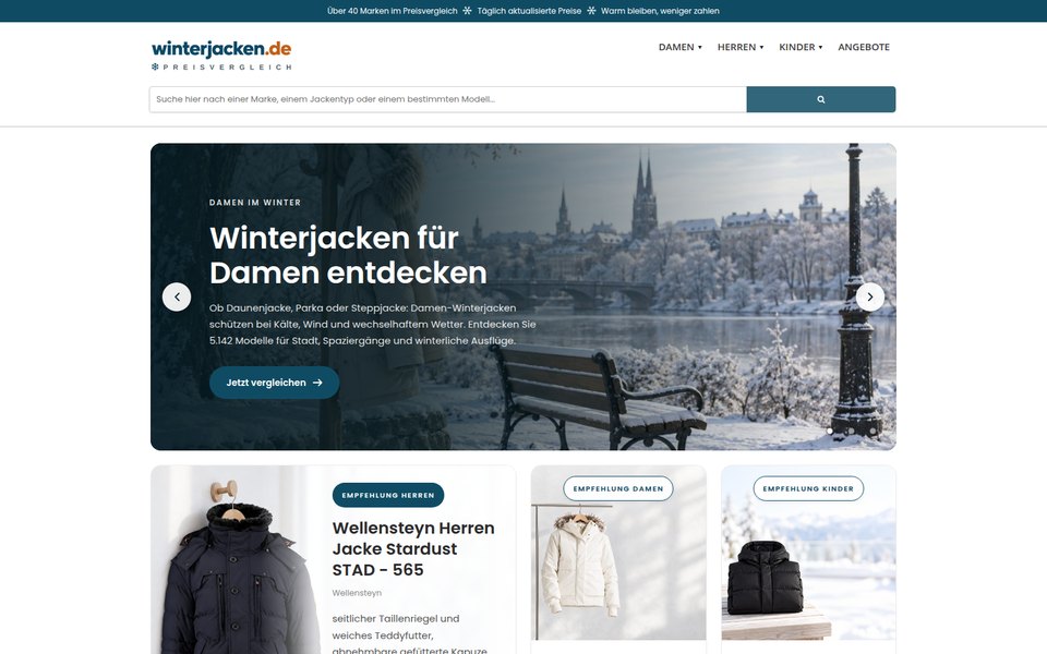 Winterjacken.de — Preisvergleich für Winterjacken